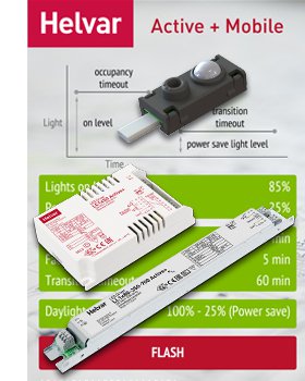 LED drivery pro osv�tlen� schodi�� a chodeb Active+ od spole�nosti Helvar